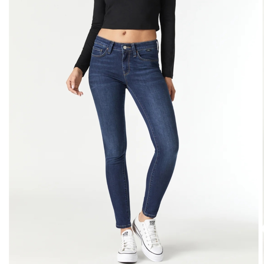 Mavi Adriana Mid Rise Skinny Dark Blue Women's Jeans
